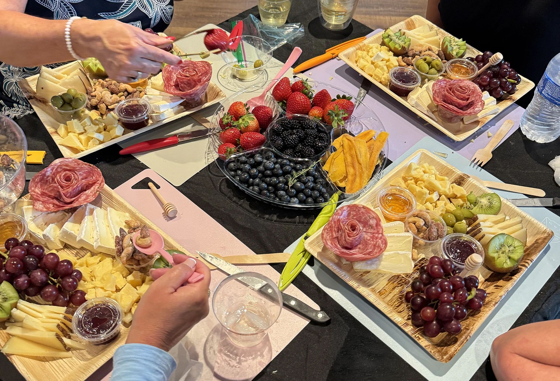 Food and drinks at a Tributary community gathering