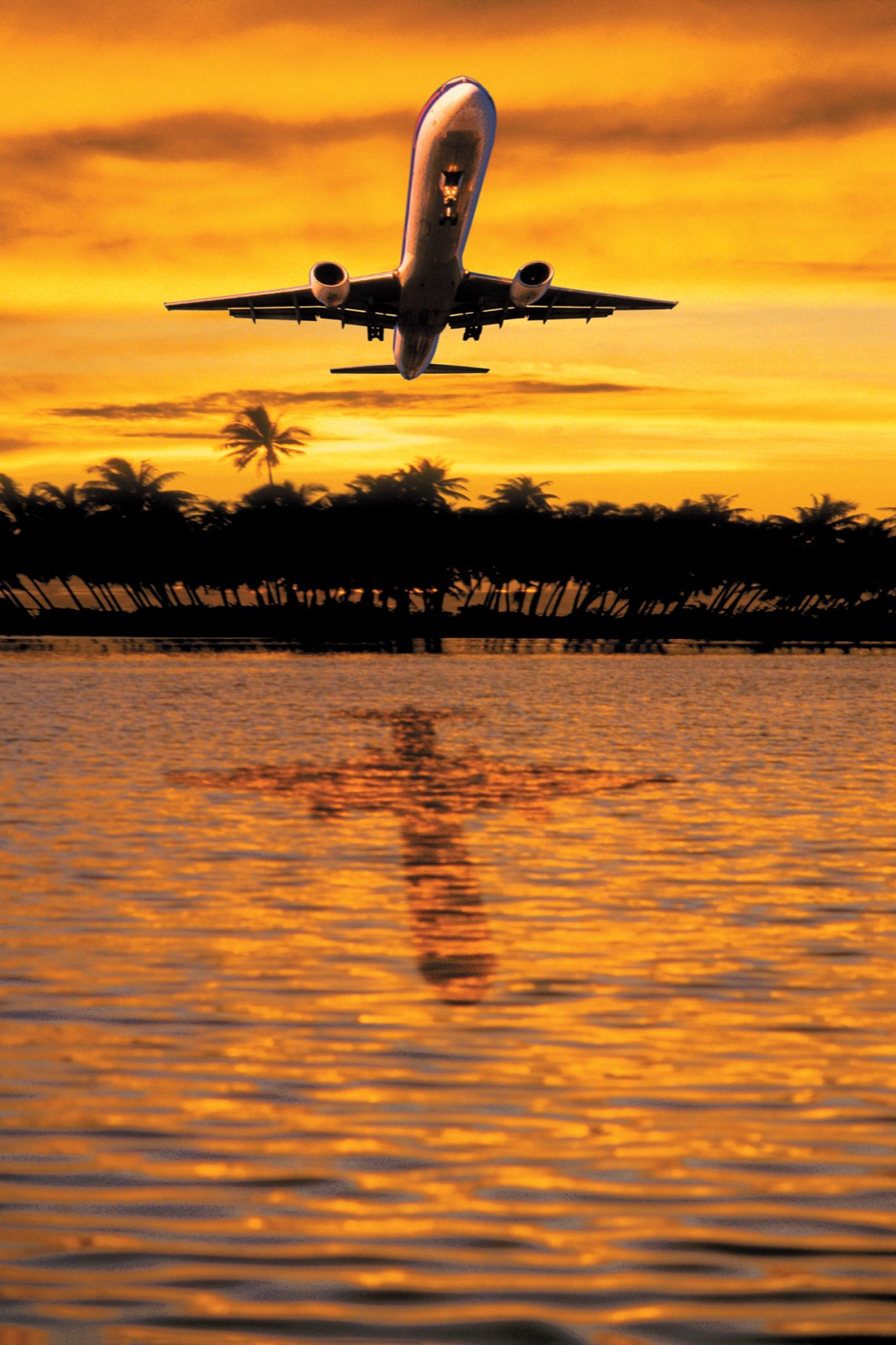 Airplane departing near Jacksonville International Airport