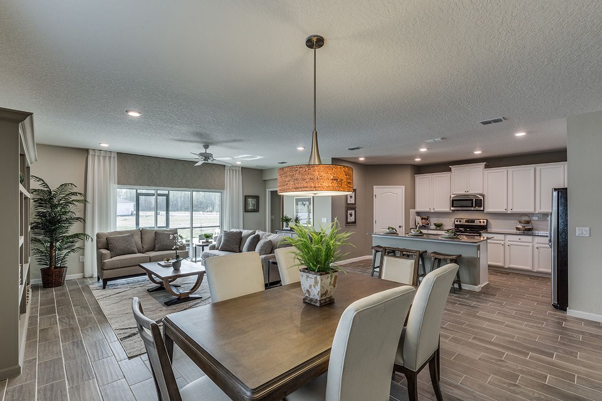 Model home dining room at Tributary