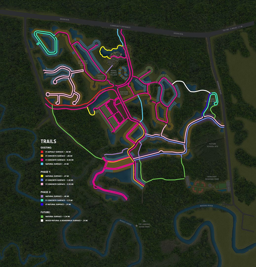 Map of Tributary's trail network