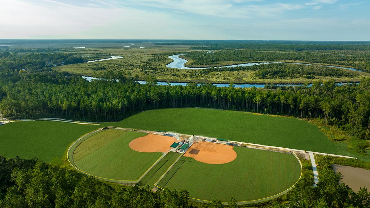 Aerial view of Tributary Regional Park