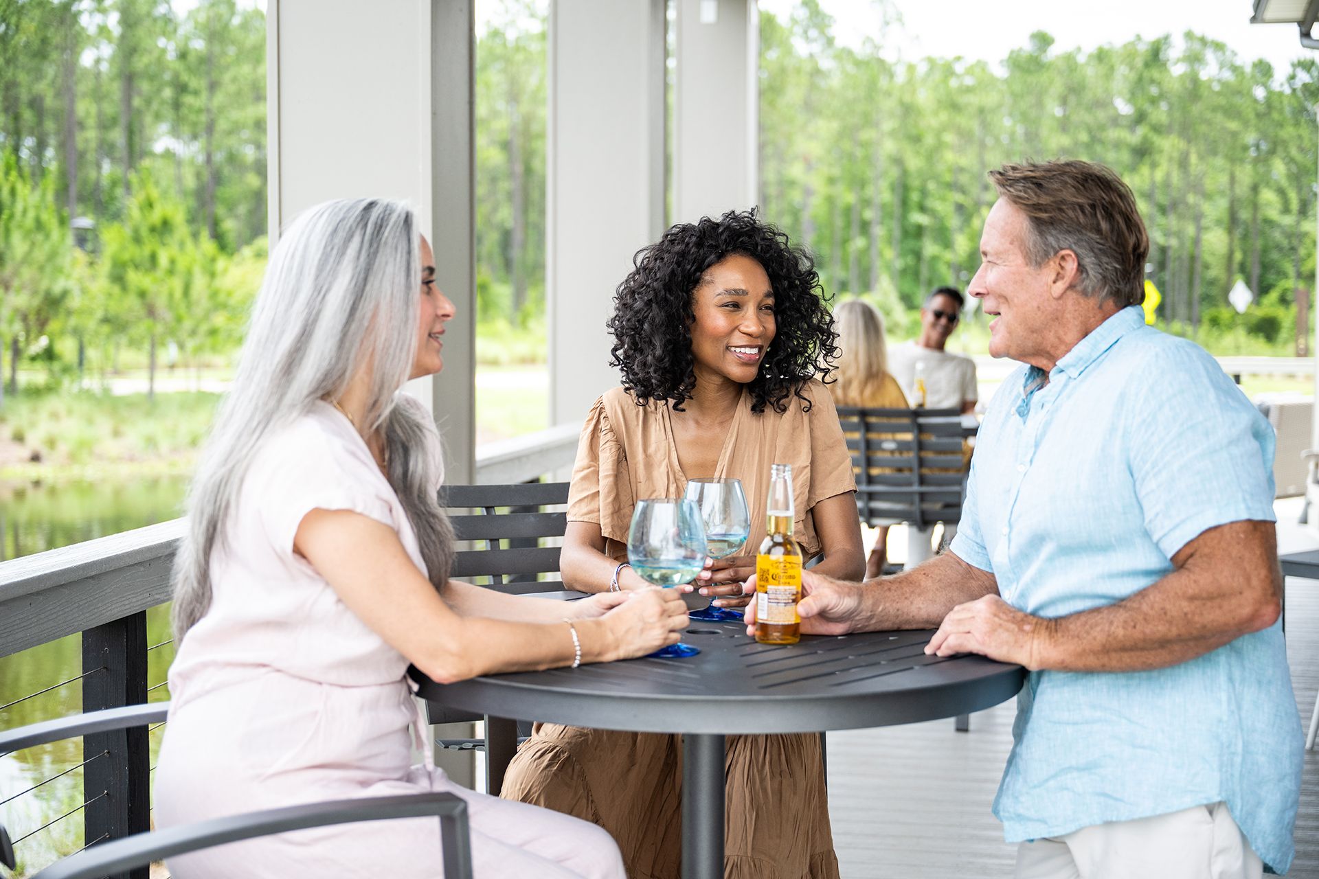 Family gathering at the Lookout Amenity Center
