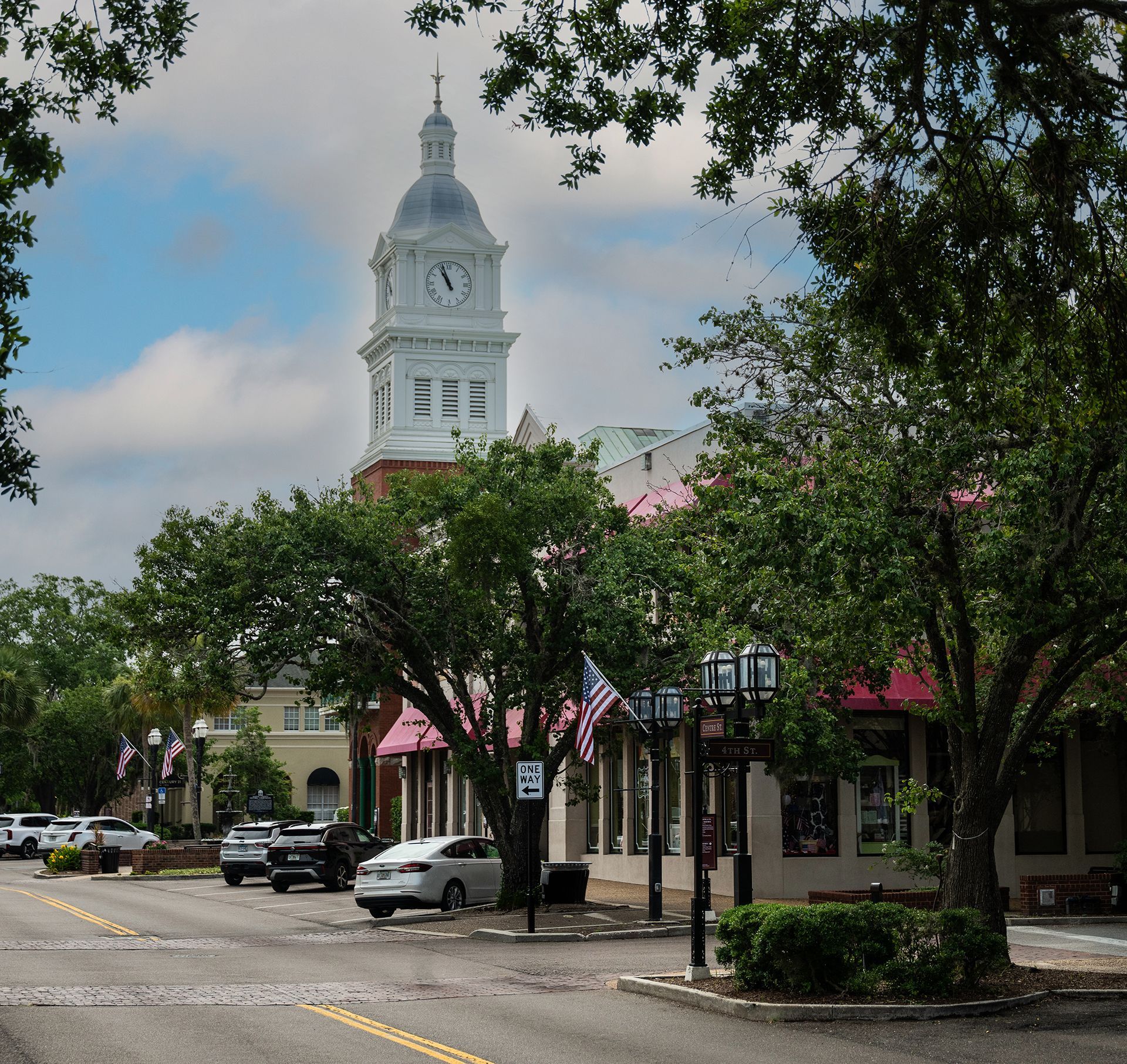 Historic downtown Fernandina clocktower