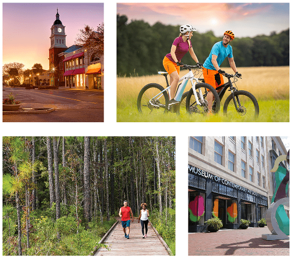 Collage of outdoor recreation and local attractions near Tributary in Nassau County, Florida