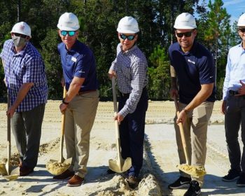 Tributary Builders with shovels at Model Home Village Groundbreaking October 2020