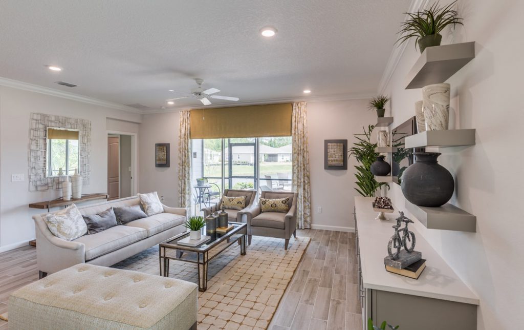 lennar trevi furnished family room at Tributary