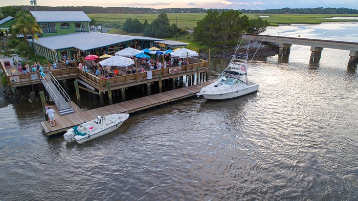 aerial image of down under restaurant