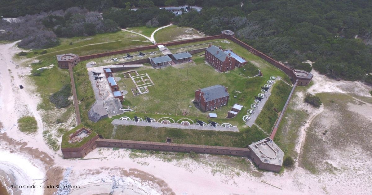 aeiral image of the fort clinch state park one of the nassau attractions 