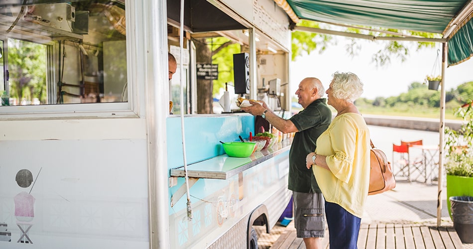 tributary couple orders from food truck