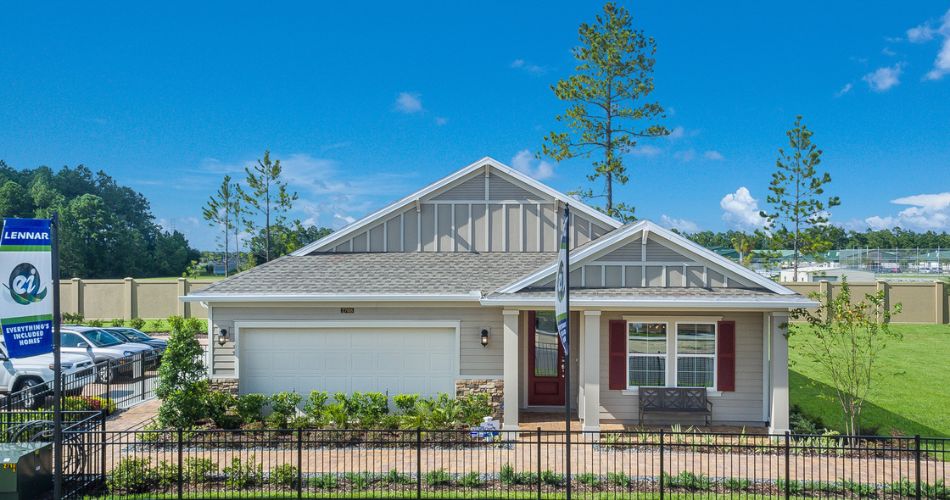 lennar exterior elevation at active-adult neighborhood in lakeview