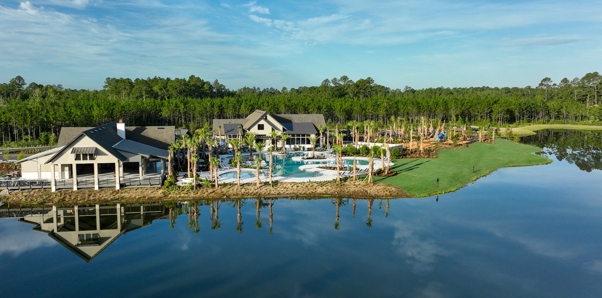 aerial of the tributary lookout amenity center