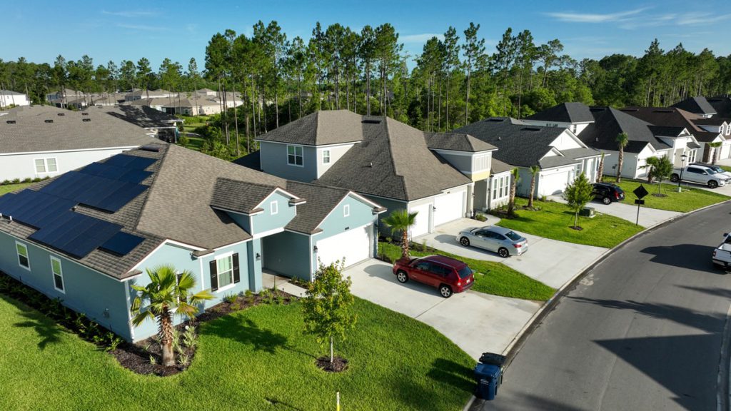 tributary homes aerial streetscape