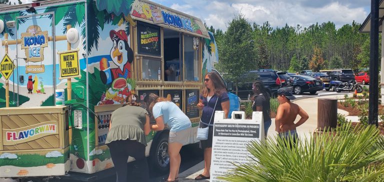 food trucks at tributary amenity center opening