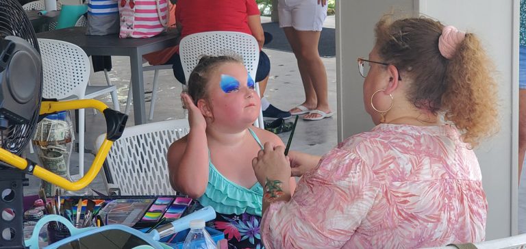 face painting at tributary