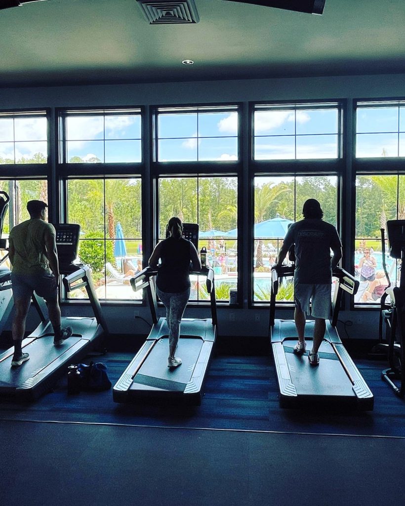tributary residents enjoying the fitness studio