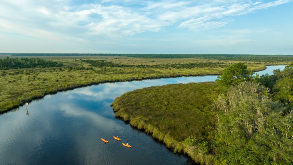 aerial of the nassau river