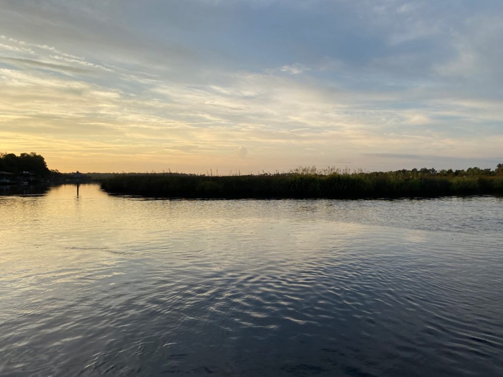 sunrising over the nassau river