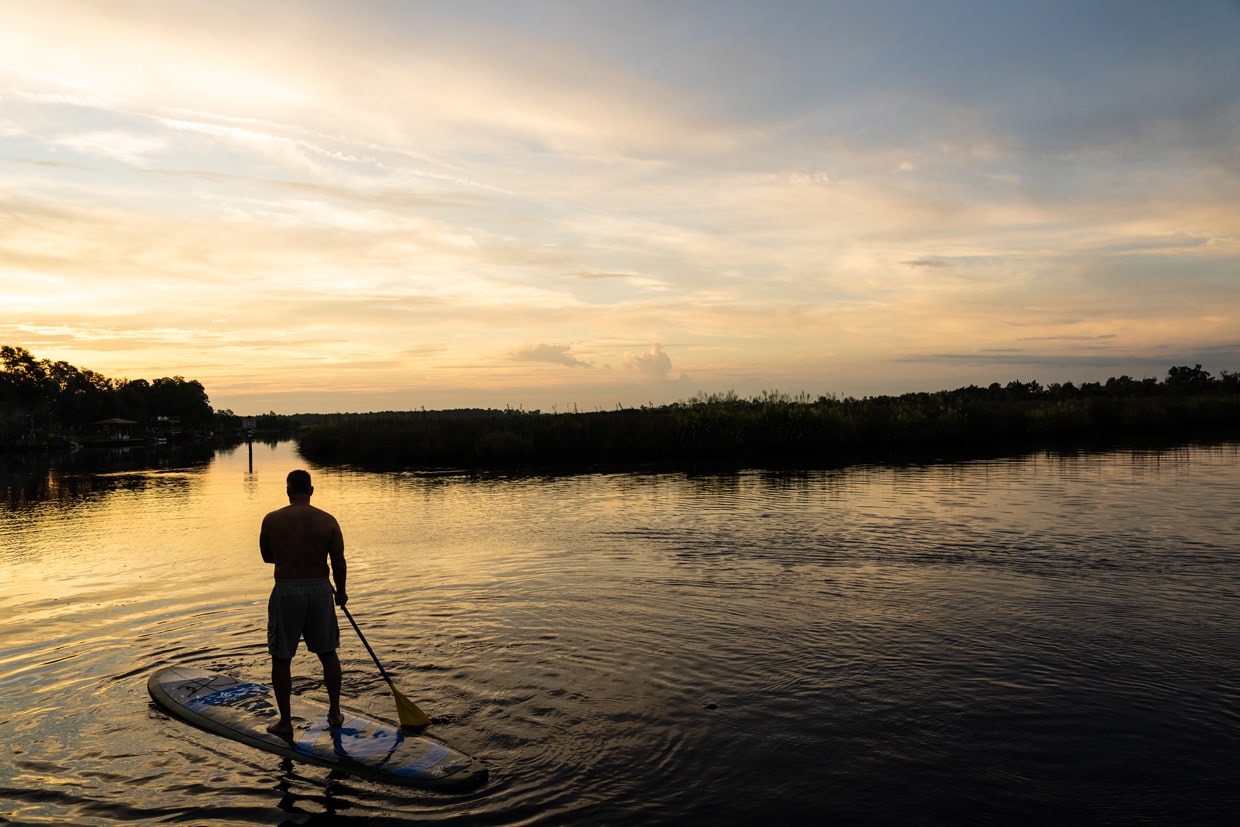 morning paddleboard on the nassau river