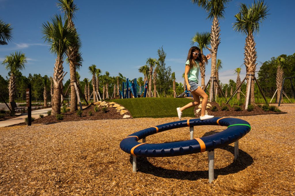 girl running on playground