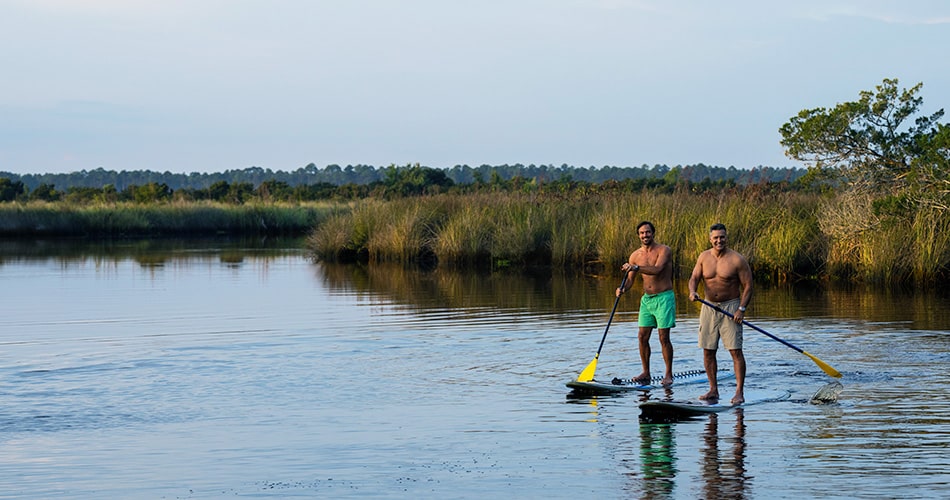 two men on kayaks in nassau county