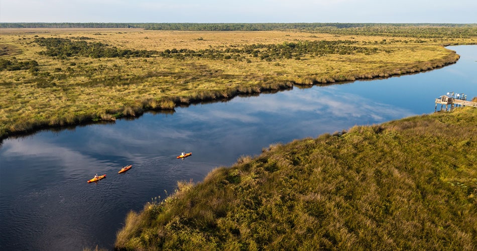 aerial of the nassau river