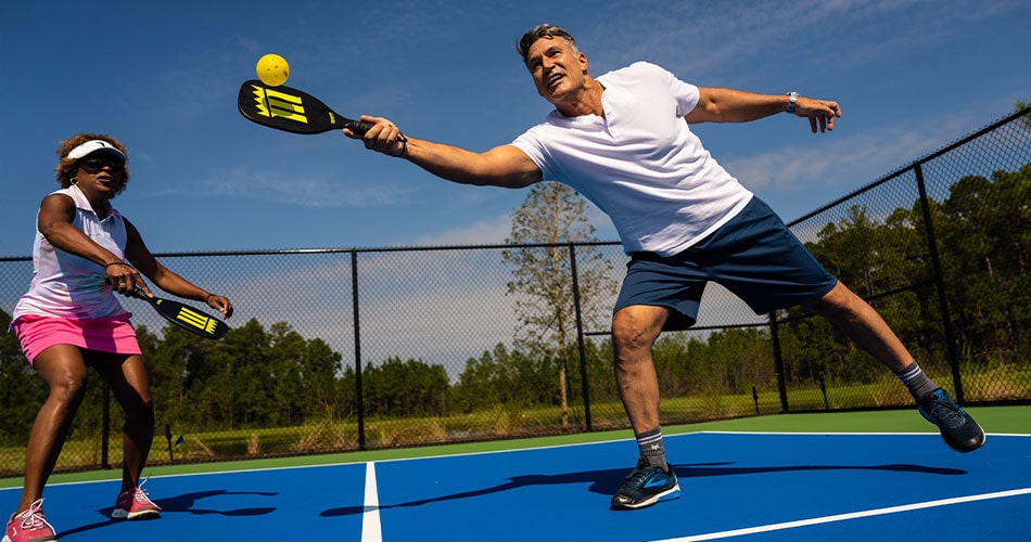 Tributary Residents playing Pickleball