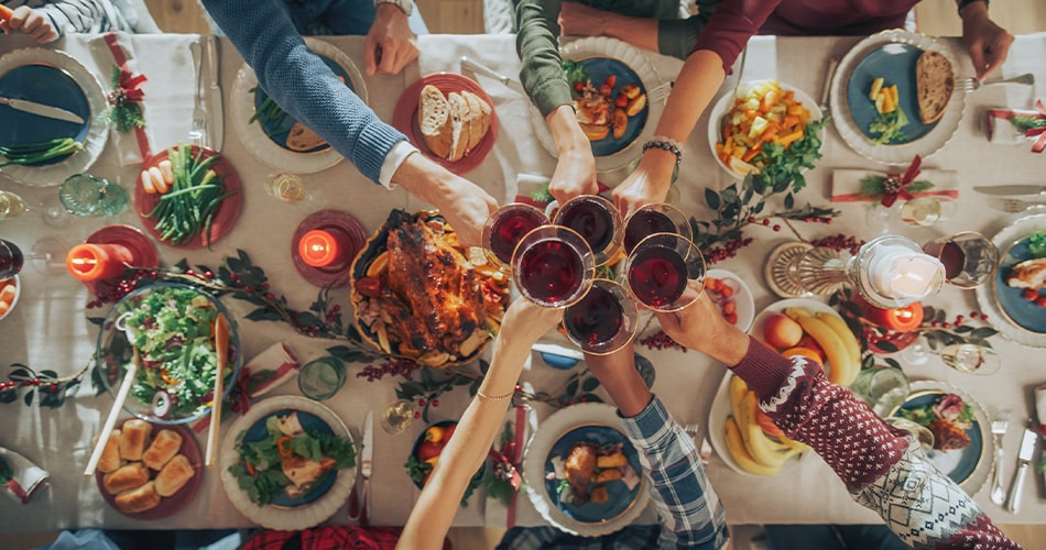 Thanksgiving Cheers on table