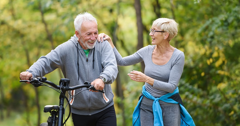 Biking couple at Amelia Island