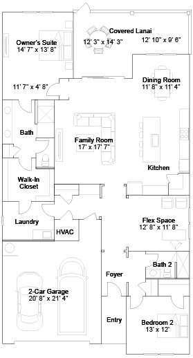 Floorplan image of Lennar - Nassau 3 Car Garage
