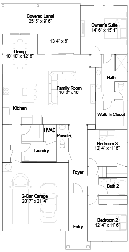 Floorplan image of Lennar - St Croix 3 Car Garage